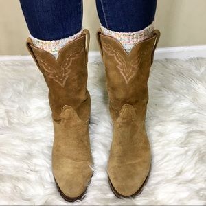 Lucchese 2000 Brown Leather Western Boots